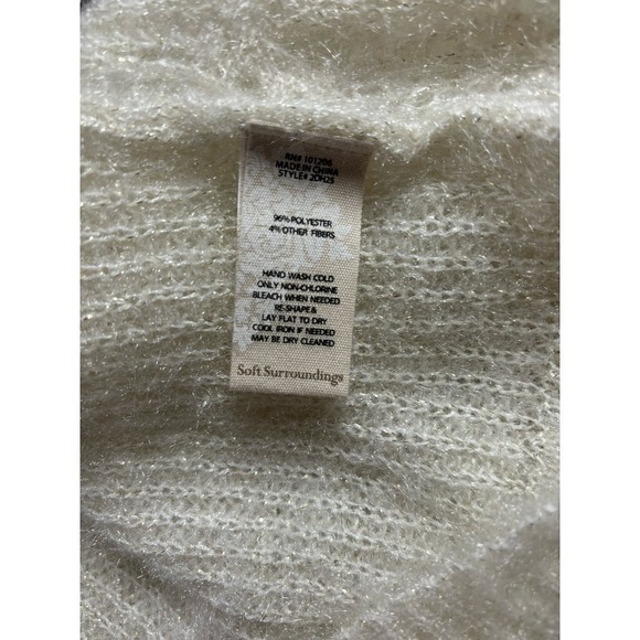 Soft Surroundings Cozy loose Knit Cottagecore Sweater Top with a hint of Sparkle - Picture 10 of 11